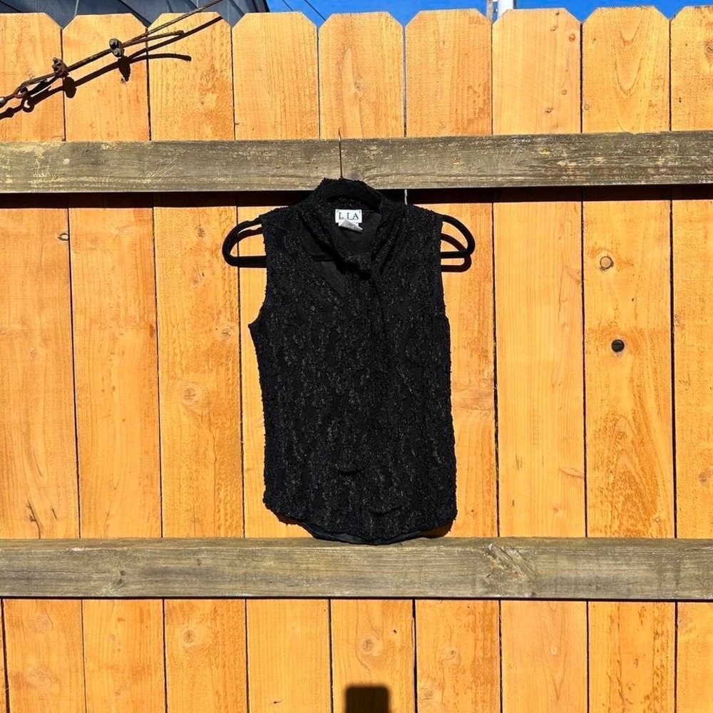 Vintage Lia‎ la lace black top size small